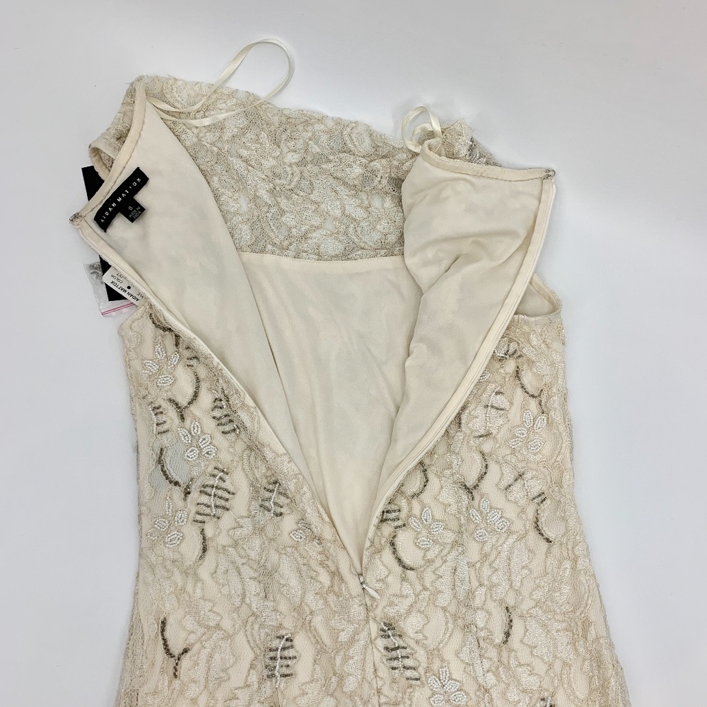 Aidan Mattox Beaded Lace Dress NWT | Size 6 - Picture 4 of 7